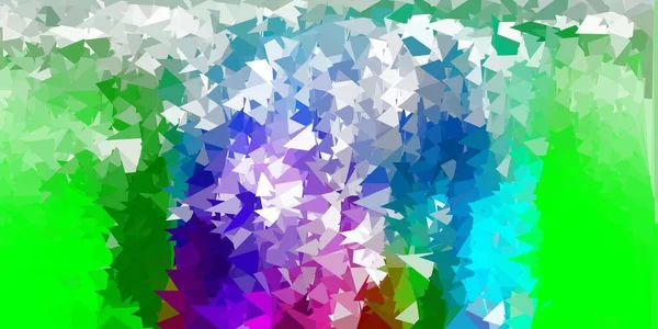 光多色ベクトル三角形モザイクデザイン エレガントなグラデーションの三角形の抽象的なイラスト Webアプリの壁紙 — ストックベクタ