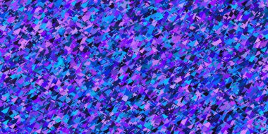 Koyu pembe, mavi vektör arkaplan ve çokgen formlar. Soyut renkli üçgen şekilli illüstrasyon. Reklamlar için şablon.