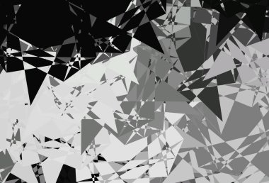 Çokgen formlu açık gri vektör arkaplanı. Modern tarzda üçgen şekilli akıllı soyut çizimler. Duvar kağıtları için desen.