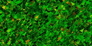 Koyu yeşil, üçgen şekilli kırmızı vektör şablonu. Soyut renkli üçgen şekilli illüstrasyon. Terfi modelleri.