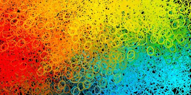 Koyu mavi, Memphis şekilli sarı vektör dokusu. Gradyan rastgele formlarla modern soyut illüstrasyon. Reklamlarınız için modern tasarım.