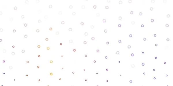 Light Pink Yellow Vector Background Bubbles Abstract Colorful Disks Simple — Stock vektor