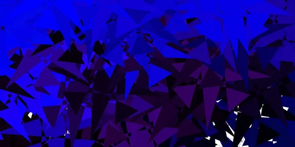 Donkerroze Blauwe Vectorachtergrond Met Veelhoekige Vormen Driehoek Vormen Met Kleurrijke — Stockvector