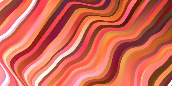Light Red Yellow Vector Background Bent Lines Abstract Gradient Illustration — Stockvektor