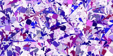 Üçgen formlu açık mor vektör düzeni. Modern tarzda üçgen şekilli akıllı soyut çizimler. Reklamlar için şablon.