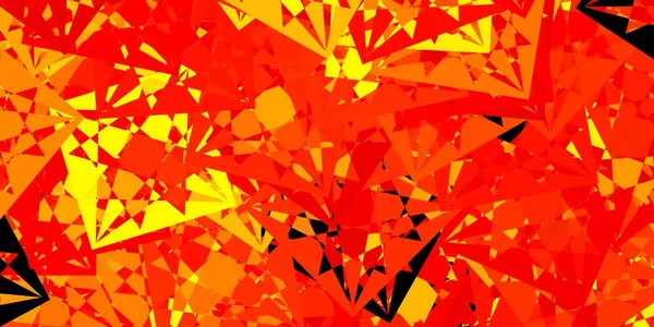 Светло Красный Желтый Векторный Фон Полигональными Формами Умная Абстрактная Иллюстрация — стоковый вектор