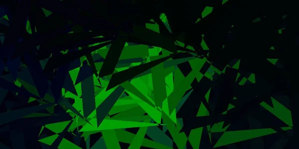 Plantilla Vectorial Verde Oscuro Con Formas Triangulares Ilustración Abstracta Inteligente — Vector de stock