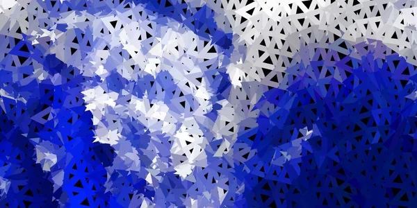 Sötétkék Vektor Sokszögű Minta Modern Absztrakt Illusztráció Sokszögű Háromszögekkel Tapéta — Stock Vector