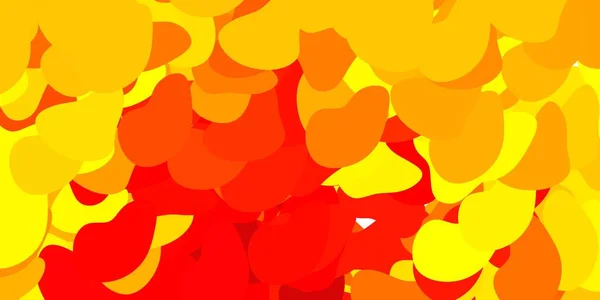 Lichtrood Geel Vectorsjabloon Met Abstracte Vormen Illustratie Met Kleurrijke Vormen — Stockvector