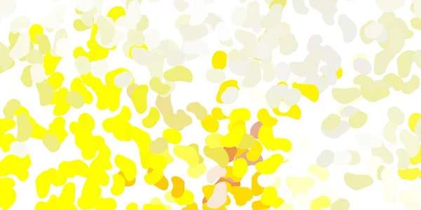 Světle Žluté Vektorové Pozadí Chaotickými Tvary Moderní Abstraktní Ilustrace Gradientními — Stockový vektor