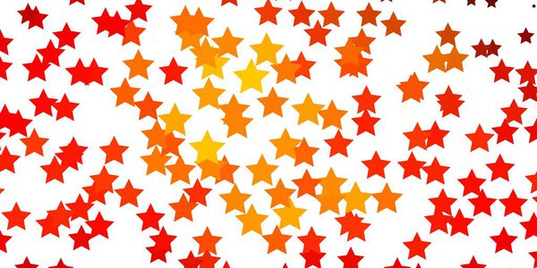 Dark Orange vector texture with beautiful stars. Colorful illustration with abstract gradient stars. Pattern for wrapping gifts.