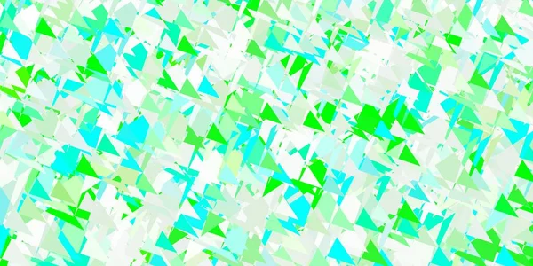 Hellgrüner Vektorhintergrund Mit Dreiecken Linien Prächtige Abstrakte Illustration Mit Dreieckigen — Stockvektor