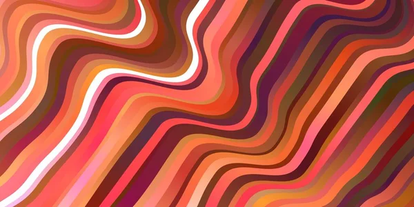 Light Red Yellow Vector Background Bent Lines Abstract Gradient Illustration — Vetor de Stock