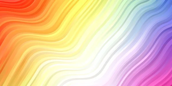 Licht Multicolor Vector Achtergrond Met Bogen Gloednieuwe Kleurrijke Illustratie Met — Stockvector