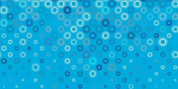 コロナウイルスの要素を持つダークブルーのベクトルパターン グラデーション医療の形をしたカラフルな抽象イラスト 流行情報に対するシンプルなデザイン — ストックベクタ