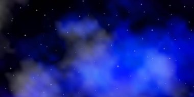 Soyut yıldızlı koyu mavi vektör deseni.