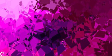 Koyu mor, pembe vektör arkaplan ve rastgele şekiller. Soyut tarzda renkli şekilli bir illüstrasyon. Cep telefonları için arka plan.