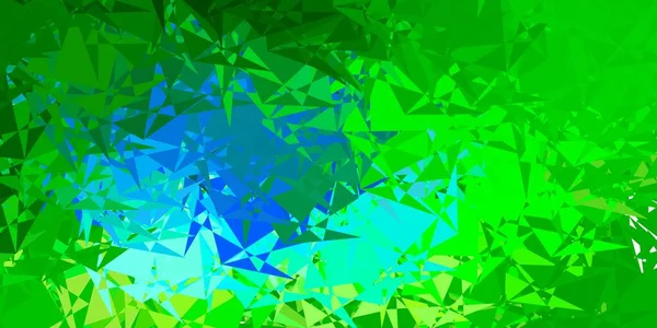 Dunkelblaue Grüne Vektortextur Mit Zufälligen Dreiecken Prächtige Abstrakte Illustration Mit — Stockvektor