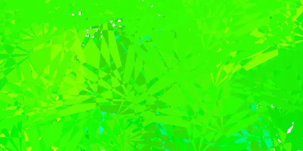 Светло Зеленый Желтый Векторный Отрезок Треугольниками Линиями Иллюстрация Веб Материала — стоковый вектор