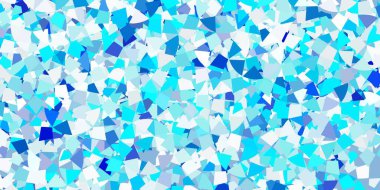 Üçgen biçiminde açık mavi vektör dokusu. Soyut üçgenli dekoratif tasarım. İniş sayfaları için şablon.