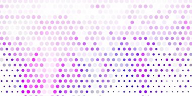 Açık mor, küreli pembe vektör deseni. Basit gradyan arkaplandaki soyut renkli diskler. Duvar kağıtları, perdeler için desen.