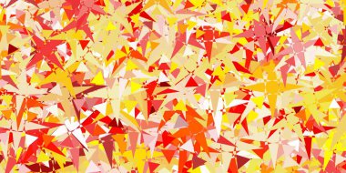 Light Red, Yellow vector pattern with polygonal shapes. Magnificent abstract illustration with triangular shapes , forms. Landing pages material.