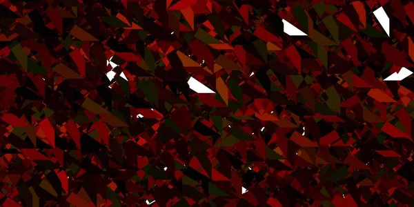 Dark Green Red Vector Background Polygonal Forms Web Material Illustration — Stockový vektor