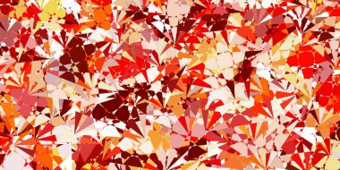 Üçgen şekilli Light Orange vektör şablonu. Renkli üçgenler aralığıyla soyut bir illüstrasyon. Reklamlar için şablon.