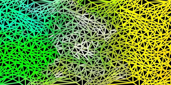 浅绿色 黄色矢量多边形图案 带有抽象三角形的装饰色彩丰富的插图 你的网络应用的墙纸 — 图库矢量图片