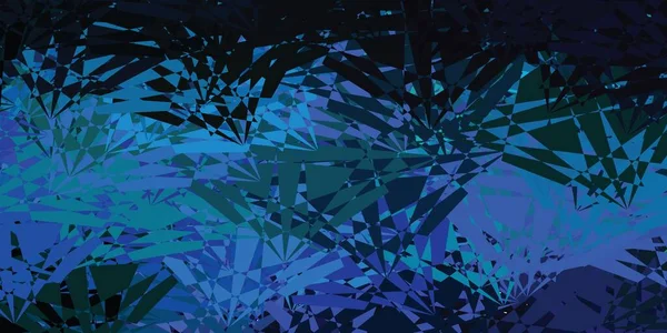 Темно Синій Зелений Векторний Фон Випадковими Формами Барвисті Абстрактні Форми — стоковий вектор