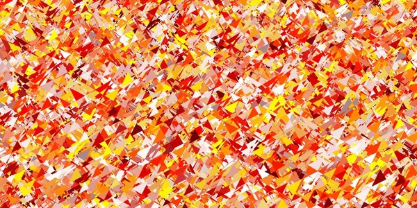 带有多边形的浅橙色矢量背景 简单的设计 抽象风格 三角形 壁纸的式样 — 图库矢量图片