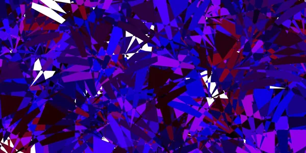 Dark Blue Red Vector Texture Random Triangles Outstanding Abstract Illustration — Stock Vector
