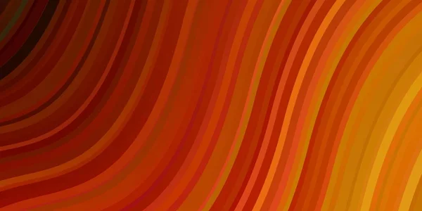 Світло Оранжевий Векторний Фон Лініями Яскравий Зразок Різнокольоровими Вигнутими Лініями — стоковий вектор
