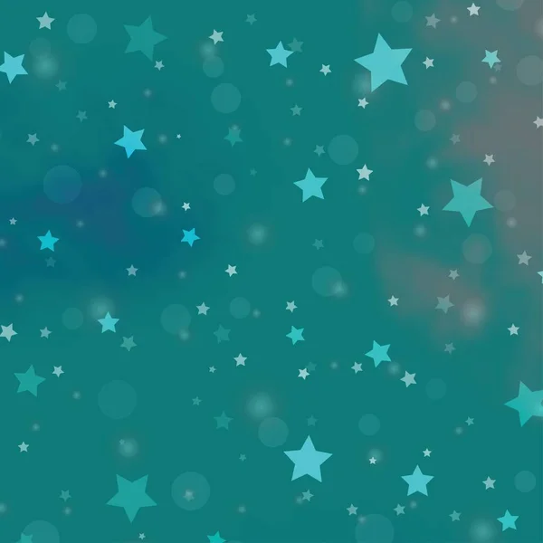 Hellblaue Vektorvorlage Mit Kreisen Sternen — Stockvektor