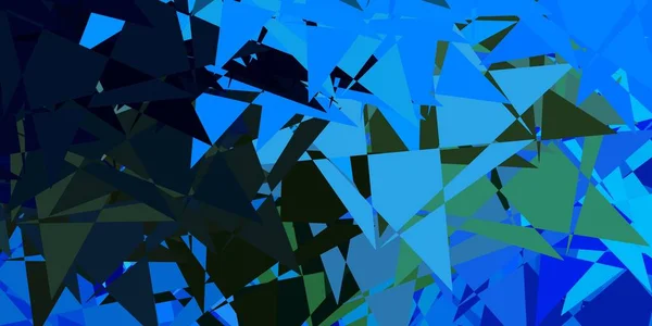 Azul Escuro Fundo Vetor Verde Com Formas Poligonais Ilustração Abstrata — Vetor de Stock
