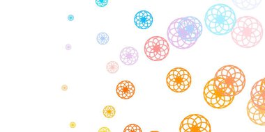 Light Blue, Yellow vector pattern with spheres. Colorful illustration with gradient dots in nature style. Design for posters, banners.