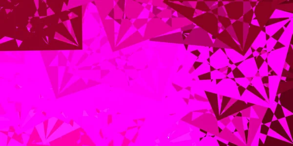 Layout Vetorial Rosa Claro Com Formas Triangulares Excelente Ilustração Abstrata — Vetor de Stock