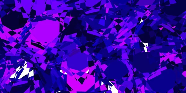 Hellviolett Rosa Vektorhintergrund Mit Polygonalen Formen Illustration Mit Abstrakten Bunten — Stockvektor