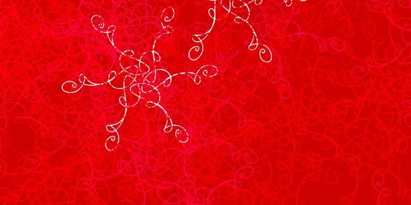 Light Pink Red Vector Pattern Lines Colorful Illustration Curved Lines — Stockvector
