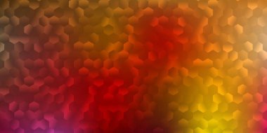 Light red, yellow vector backdrop with a batch of hexagons. Simple illustration with colorful gradient hexagons. Texture for wallpaper patterns.