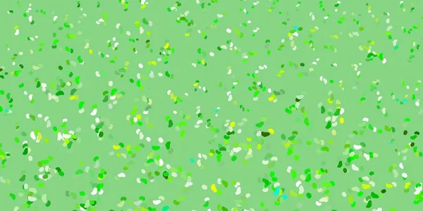 Hellgrünes Gelbes Vektormuster Mit Abstrakten Formen Illustration Mit Farbenfrohen Formen — Stockvektor
