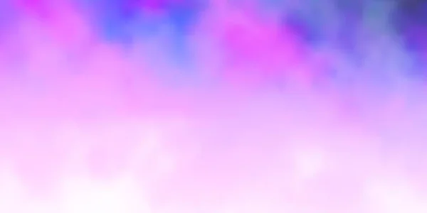 Light Purple Pink Vector Pattern Clouds Shining Illustration Abstract Gradient — Stok Vektör