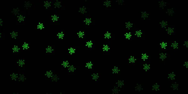 Tmavě Zelená Vektorová Textura Symboly Onemocnění Barevné Symboly Gradientu Nemoci — Stockový vektor
