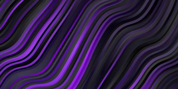 Gabarit Vectoriel Violet Foncé Avec Lignes Rondes — Image vectorielle