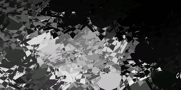Темно Сіра Векторна Текстура Випадковими Трикутниками Ілюстрація Абстрактними Барвистими Формами — стоковий вектор