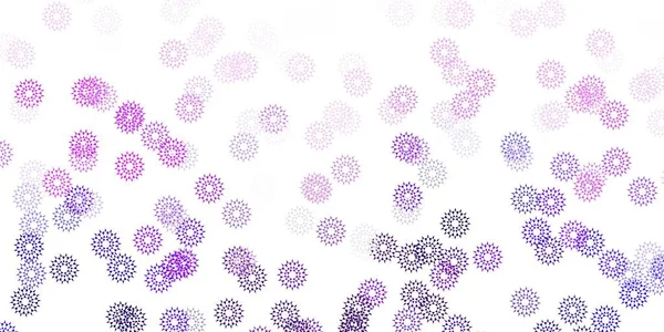 Light Purple Vector Doodle Texture Flowers Abstract Illustration Flowers Origami — Vetor de Stock