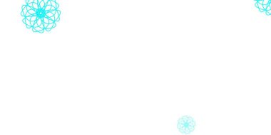 Açık yeşil vektör karalama desenli çiçekler. Soyut renkli çiçekli gradyan çizimi. Web sitesi tasarımları için desen.