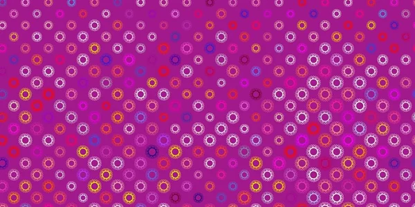 Patrón Vectorial Multicolor Claro Con Elementos Coronavirus Ilustración Abstracta Colorida — Archivo Imágenes Vectoriales