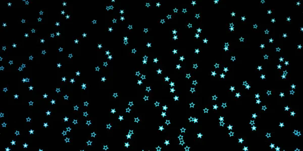 Tmavá Vektorová Textura Krásnými Hvězdami Zářící Barevné Ilustrace Malými Velkými — Stockový vektor