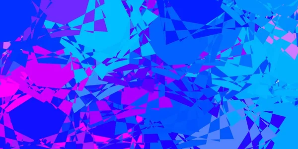 Hellrosa Blaue Vektorschablone Mit Dreiecksformen Kluge Abstrakte Illustration Mit Dreiecksformen — Stockvektor